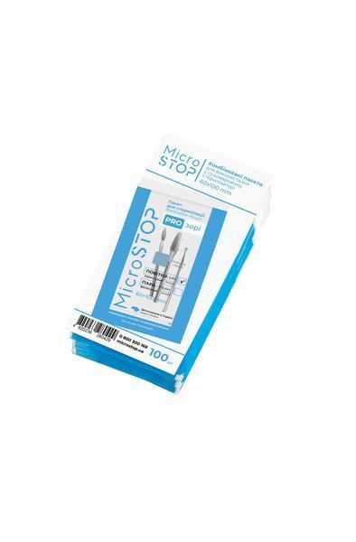 Microstop Крафт-пакети 60х100мм прозорі з індикатором IV класу 100шт 09044 фото Micro-NX
